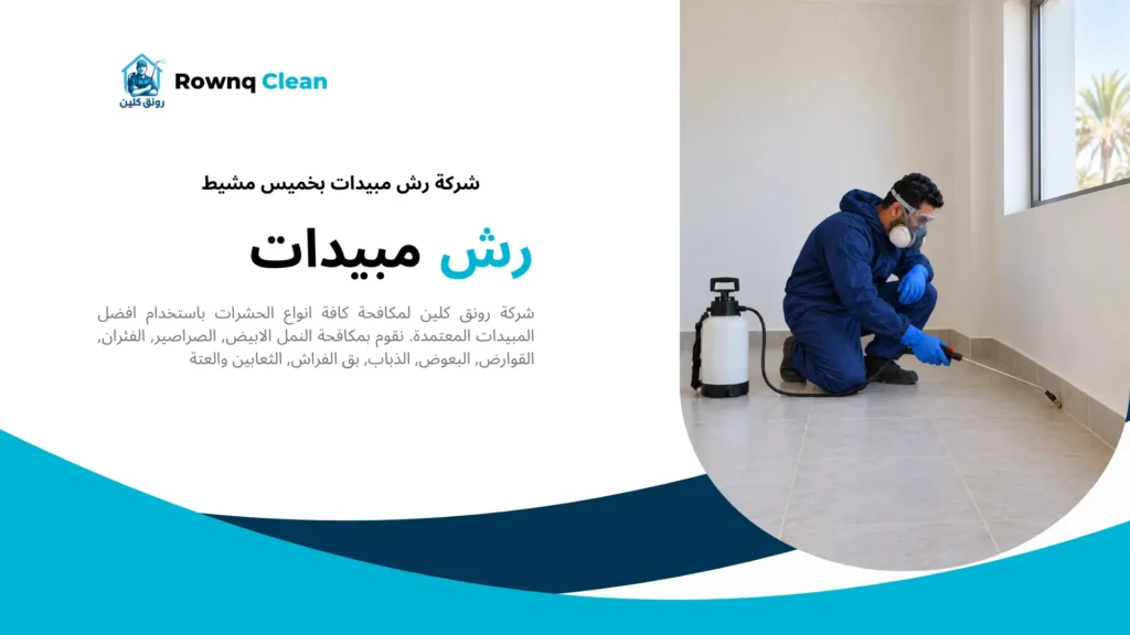 رش المبيدات موضعيًا عند الشقوق وحواف الجدران بخميس مشيط